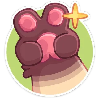 ✌ 793e14fa лапа, животное, милый, наклейка, стопа, иллюстрация, мультфильм telegram sticker