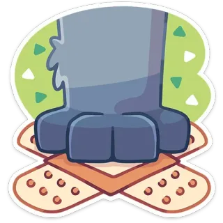 🩹 7fd99362 лапа, бинт, животное, наклейка, милый, мультфильм, травма telegram sticker