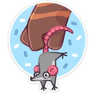 🐭 d18cc5cd мультфильм, мышь, ловушка, животное, грызун, опасность telegram sticker