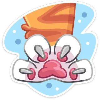😠 e5f3bf2b кот, лапа, когти, милый, животное, котенок, наклейка telegram sticker