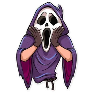 😨 699c7a71 Ghostface Scream fantôme, halloween, horreur, film, ghostface, scream telegram sticker