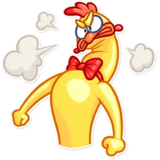 😠 3a4d6547 kurczak, zły, kreskówka, śmieszne, drób telegram sticker