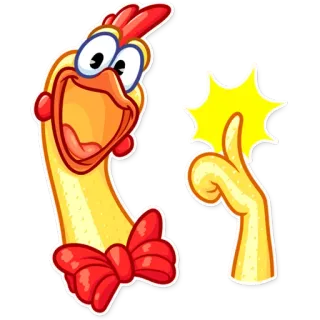 👍 46d2537d kurczak, pstryknięcie, kreskówka, gest, śmieszne, zwierzę telegram sticker
