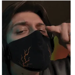 😡 55160e7c osoba, maska, portret, zakrycie twarzy, selfie telegram sticker