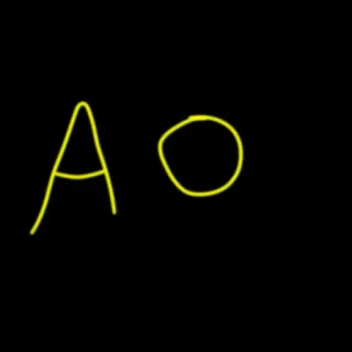 🤚 bdb65591 AO lettres, typographie, symboles, alphabet telegram sticker