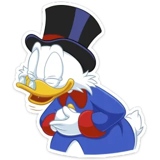 😃 4c58795d Scrooge McDuck 鸭子, 史高治, 卡通, 富有, 迪士尼, 钱, 财富 telegram sticker