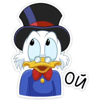 🙈 854ee64d Scrooge McDuck Ой 鸭子, 卡通, 迪士尼, 史高治, 麦克老鸭 telegram sticker