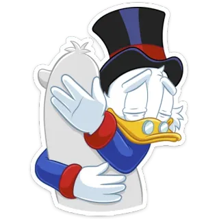 🤗 deefdb20 Scrooge McDuck DuckTales 鸭子, 史高治, 麦克老鸭, 哭泣, 卡通, 伤心 telegram sticker