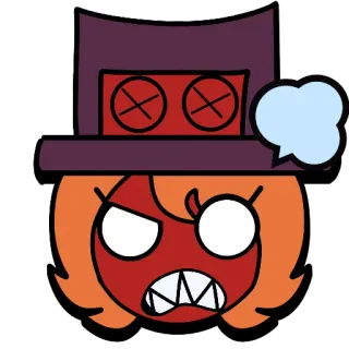 👿 b20987bf Cartoon, Wütend, Hut, Figur, Ausdruck telegram sticker