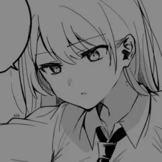 🌟 43ec3894 Anime, Manga, Mädchen, Schuluniform, Illustration, Porträt, Kunst whatsapp sticker