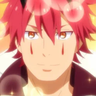 🥰 4eccbc7f anime, karakter, rambut merah, tersenyum, kawaii telegram sticker