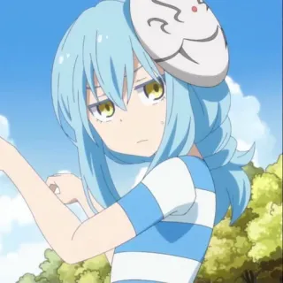 😓 833c9ff1 Rimuru Tempest That Time I Got Reincarnated as a Slime Anime, Rimuru, Tempest, Slime, Isekai, Fantasi telegram sticker
