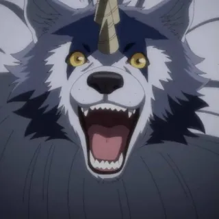 😄 b1343b91 Anime, Serigala, Monster, Unicorn, Fantasi, Makhluk telegram sticker