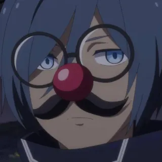 🥸 cb240e7f anime, badut, kacamata, kumis, hidung merah telegram sticker