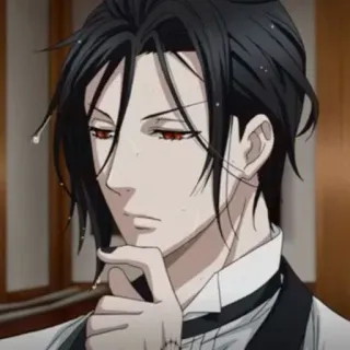 🔌 21e71162 Sebastian Michaelis Black Butler Anime, Sebastian Michaelis, Black Butler, Pelayan, Karakter anime whatsapp sticker