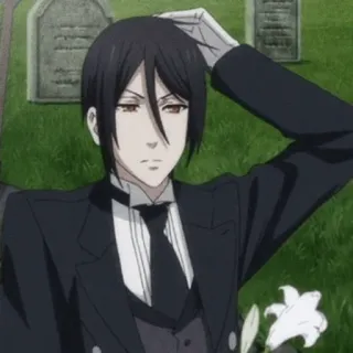 ⛓ 35c1a87e Sebastian Michaelis Black Butler anime, black butler, sebastian michaelis, butler, character telegram sticker