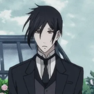 ⛓ be3fd78e Sebastian Michaelis Black Butler anime, manga, butler, sebastian, black butler telegram sticker