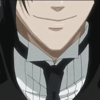 ⛓ e5d13978 Sebastian Michaelis Black Butler anime, butler, smile, servant, manga, sebastian michaelis telegram sticker