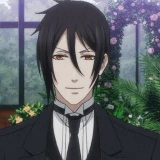 ⛓ f129a700 Sebastian Michaelis Black Butler anime, black butler, sebastian michaelis, butler, manga telegram sticker