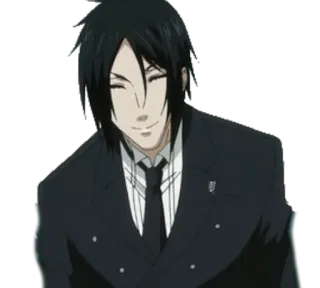 😃 0a088341 Sebastian Michaelis Black Butler Anime, Manga, Demone, Maggiordomo whatsapp sticker