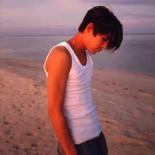 🚶 2e8e1307 plage, homme, personne, sable, océan, coucher de soleil telegram sticker