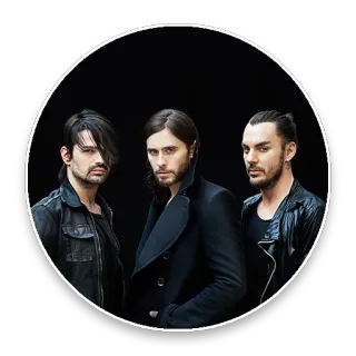 🎧 2fdb508d 乐队, 音乐, 肖像, Thirty Seconds to Mars, 杰瑞德·莱托 whatsapp sticker