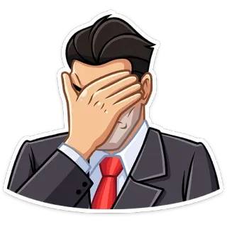 🤦‍♂️ dbf48380 Facepalm, Enttäuschung, Peinlichkeit, Geschäftsmann, Sticker, Ausdruck, Frustration telegram sticker