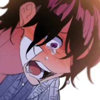 😭 733849ce llorando, triste, lágrimas, anime, manga, personaje, molesto telegram sticker
