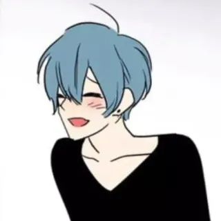 😄 e0aa1a1c anime, sonriendo, dibujos animados, personaje, niño, feliz telegram sticker