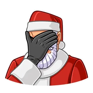 🙈 8a8fc901 Santa Claus Weihnachtsmann, Weihnachten, Facepalm, Feiertag, Festlich, Claus, Xmas telegram sticker
