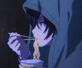 🍎 12f16b1f Anime, Ramen, Manger, Sweat à capuche, Baguettes, Nouilles telegram sticker