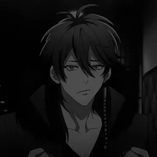 🍎 580aa545 Animé, Manga, Masculin, Personnage, Sombre, Monochrome telegram sticker