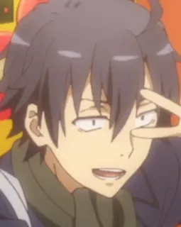 🍎 605f7fdd Anime, Personnage, Sourire, Mignon, Homme, Geste telegram sticker