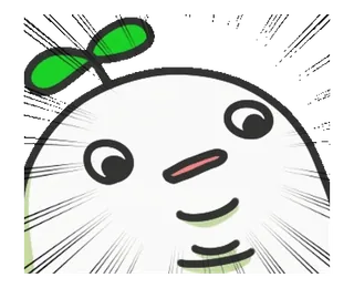 😨 5008a35a uroczy, roślina, postać, animacja telegram sticker