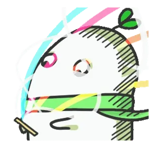 😨 79d4d2a4 Kreskówka, Abstrakcja, Bazgroły, Naklejka, Postać telegram sticker