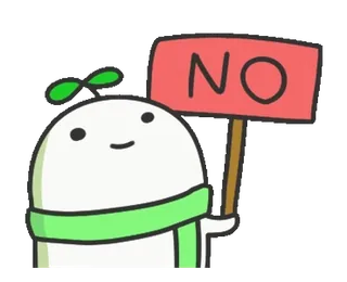 ❌ c3cd8d8f NO nie, odrzucenie, stop, negatywny, kreskówka, słodki telegram sticker