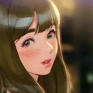 😊 190ad968 Аниме, Девушка, Искусство, Женщина, Мультфильм whatsapp sticker