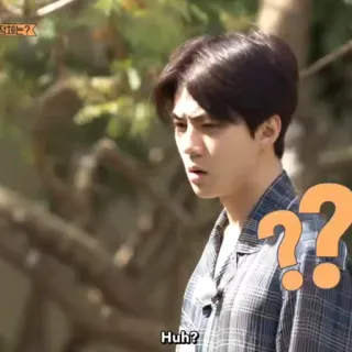 👑 5d53969b Huh? 男人, 问题, 困惑, 脸, 表情 telegram sticker