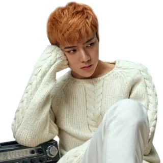 😏 fb22d5a1 pria, K-pop, asia, sweter, potret, bergaya, idola, penyanyi whatsapp sticker