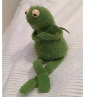 😒 92ef45cb Kermit the Frog เคอร์มิท, กบ, มัพเพ็ต, สีเขียว, ตุ๊กตา, ของเล่น telegram sticker