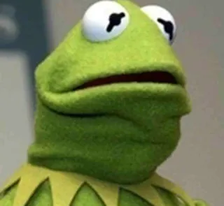 😧 db8f2b2b Kermit เคอร์มิท เดอะ ฟรอก, มัพเพ็ต, กบ, สีเขียว, หุ่นกระบอก, มีม telegram sticker