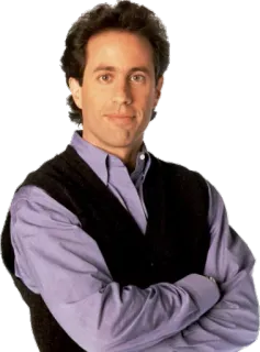 😏 6802f8e9 Jerry Seinfeld Seinfeld comico, sitcom, serie TV, ritratto telegram sticker