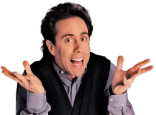 😱 cd423423 Jerry Seinfeld Seinfeld commedia, serie TV, anni '90, televisione, divertente telegram sticker