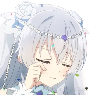 😢 037434fb anime, chica, linda, llorando telegram sticker