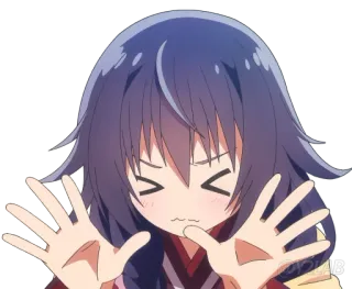 🙅‍♀ 117052e7 anime, chica, dibujo animado, personaje telegram sticker