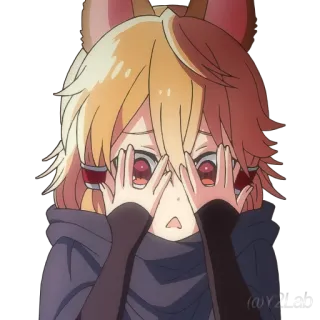 🙈 986caa47 Anime, Lindo, Chica, Kawaii, Ojos, Dibujos animados telegram sticker