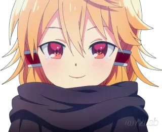 😊 f702cede anime, dibujos animados, manga, chica, sonrisa telegram sticker