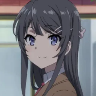 ⛓ 135256c4 Mai Sakurajima Rascal Does Not Dream of Bunny Girl Senpai อนิเมะ, ผู้หญิง, น่ารัก, ซากุระจิมะ, ไม, Bunny Girl Senpai whatsapp sticker