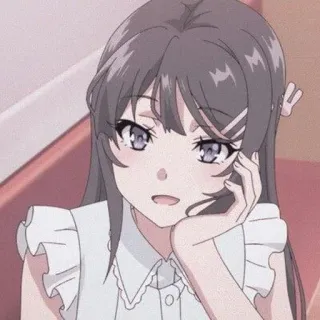 ⛓ e431d884 Mai Sakurajima Rascal Does Not Dream of Bunny Girl Senpai อนิเมะ, ผู้หญิง, น่ารัก, Seishun Buta Yarou, Sakurajima Mai whatsapp sticker