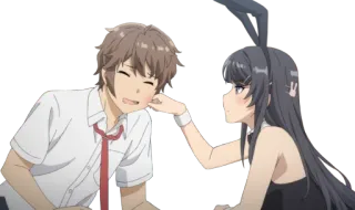 💢 0d304a0b Anime, Bunny Girl, Sakuta, Mai Sakurajima whatsapp sticker